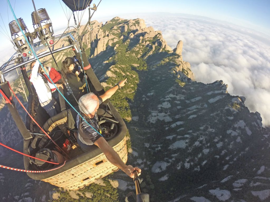 Hot-Air Balloon over Montserrat 