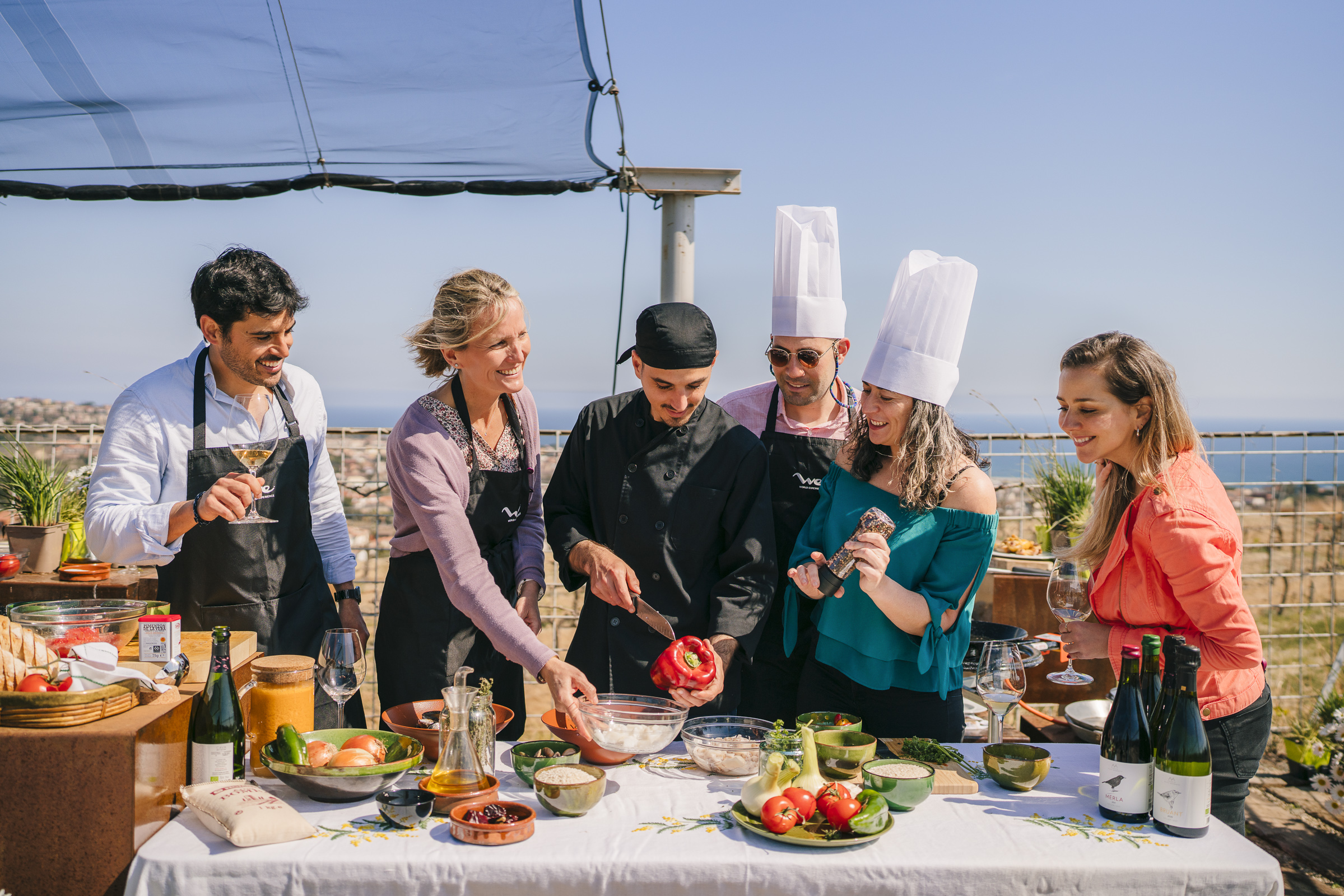 Paella Cooking Experience with Sea View & Winery Tour from Barcelona -  World Experience